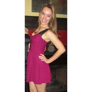 Magenta Dress with Mesh Straps